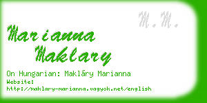 marianna maklary business card